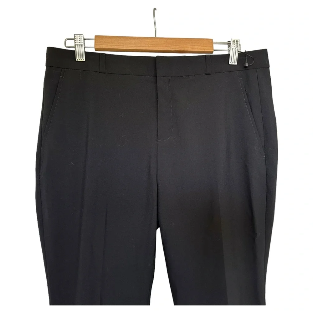 Banana Republic Ryan Slim Straight Fit Washable Wool Blend Pants Black  8 Short - Picture 6 of 14
